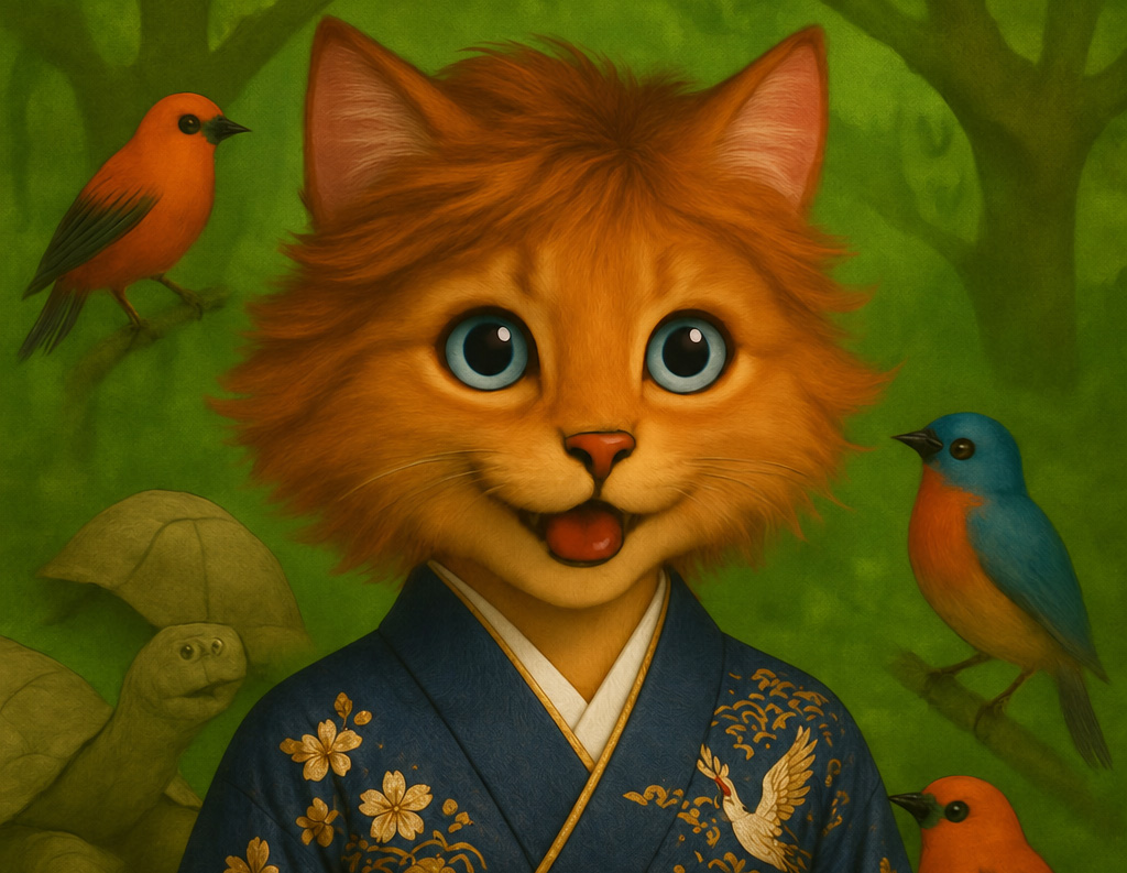 Cat Morphkin with shaggy wizard-style fur — Wizard Shop
