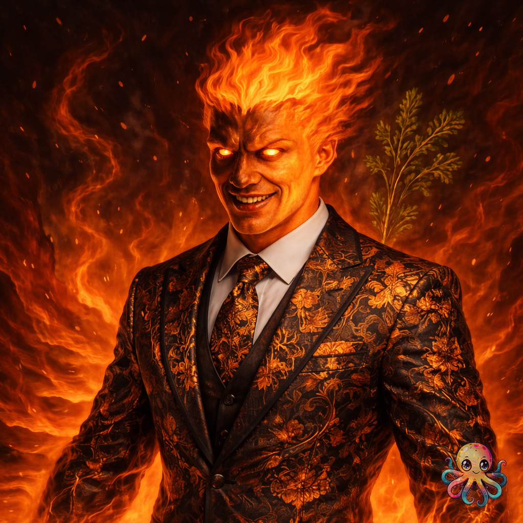 Morphkin transformed into a fire elemental — Wizard Shop