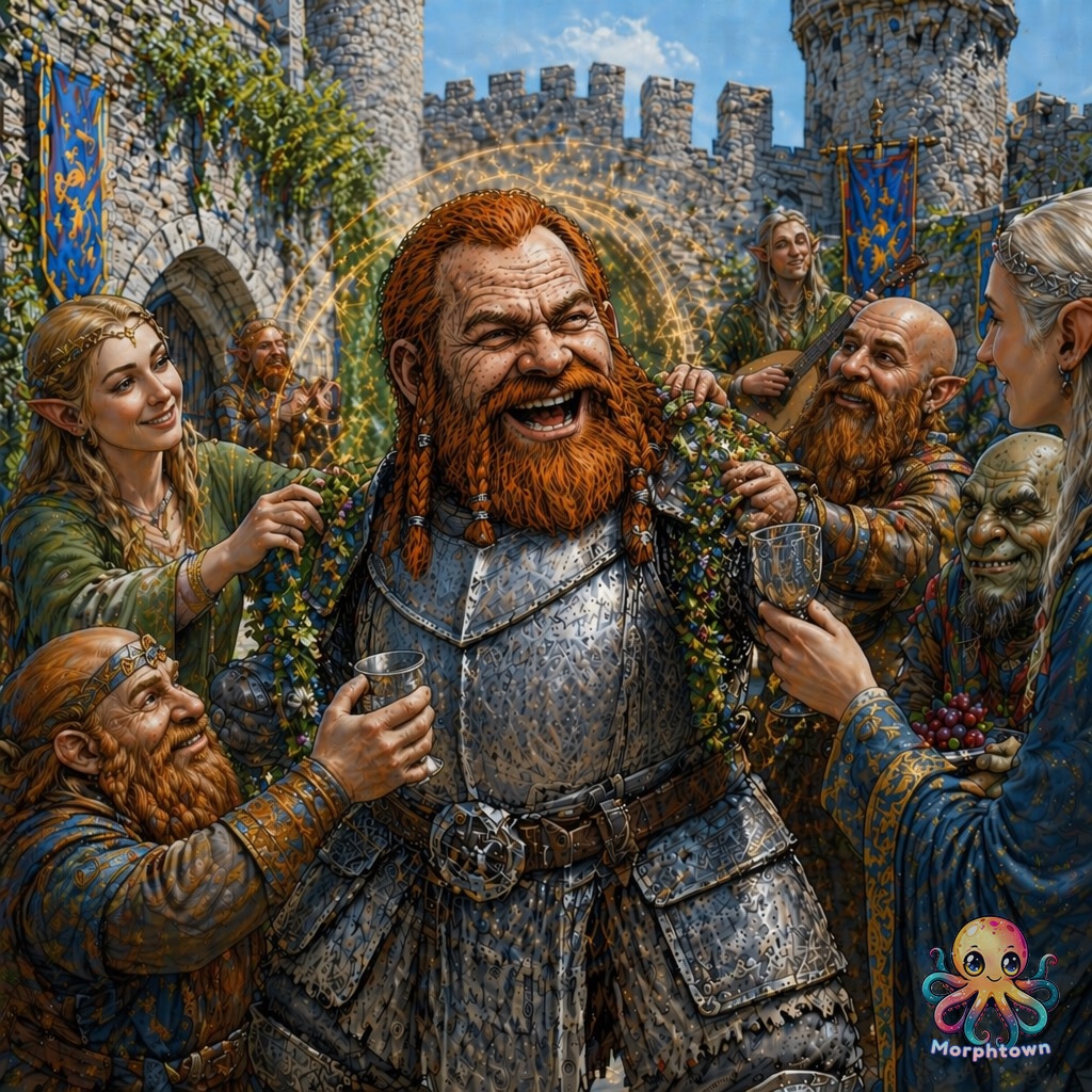 Morphkins at a knight's feast — Adventures shop