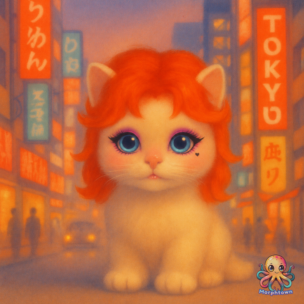 Cat Morphkin with a fresh salon hairstyle